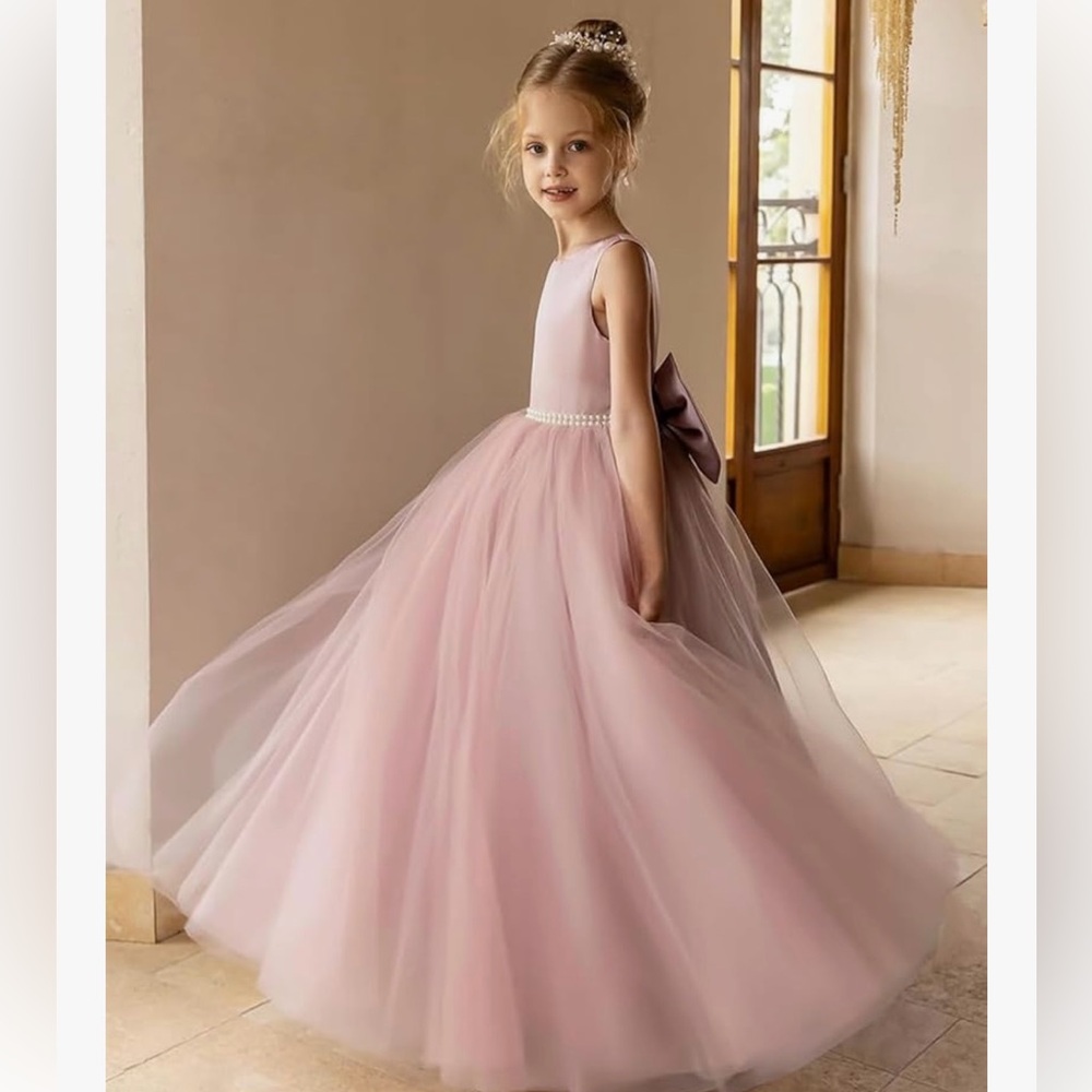 Girl’s Dusty Rose Flower Girl Dress size 10